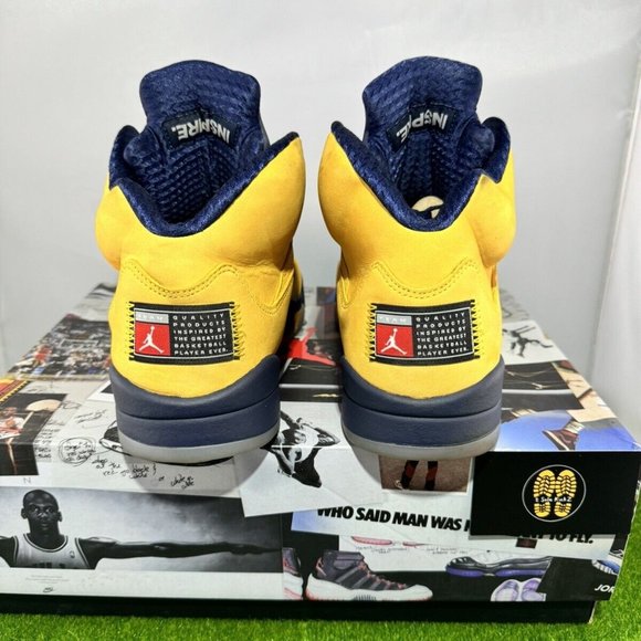 Air Jordan 5 Retro SP Michigan 2019 - Size 9/10 CQ9541-704 - Used - Mens Sneaker main image 4